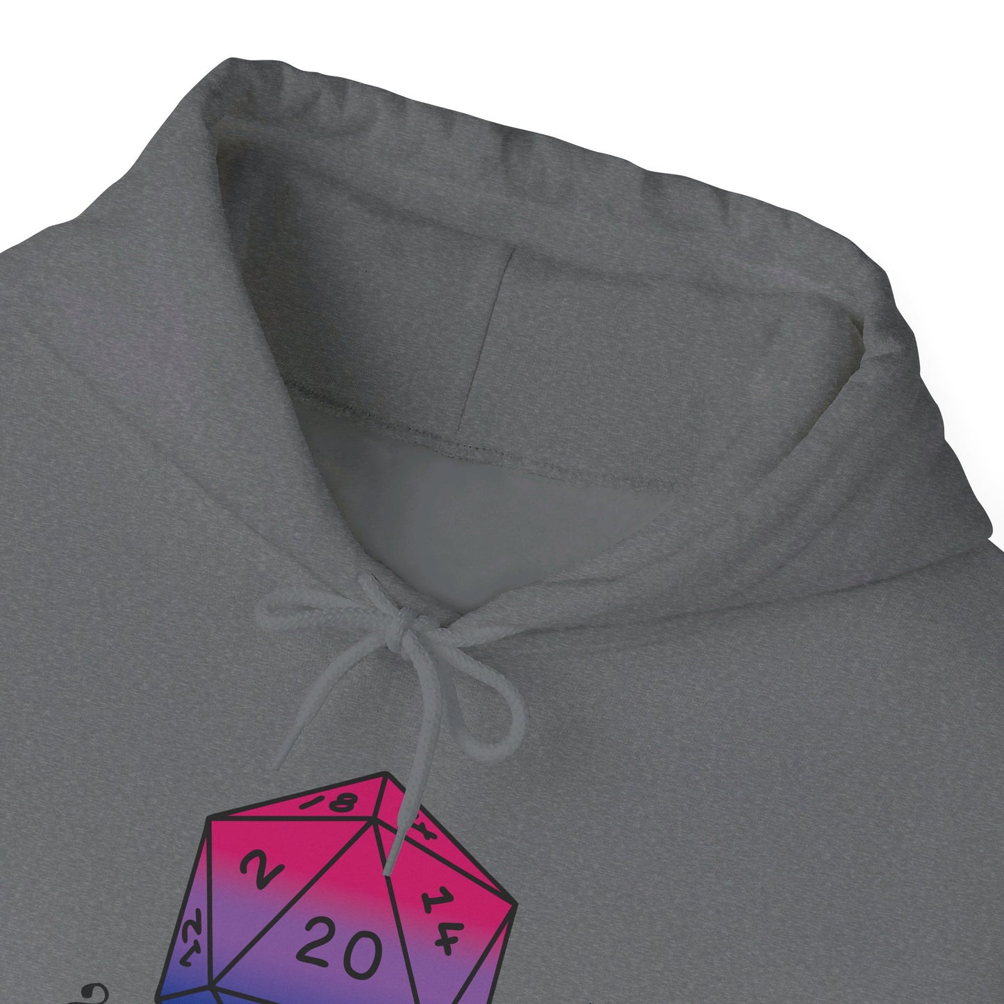 Nerdy Bisexual Pride | How I Roll | Pride Flag D20 Hoodie | Unisex Heavy Blend™ Hooded Sweatshirt