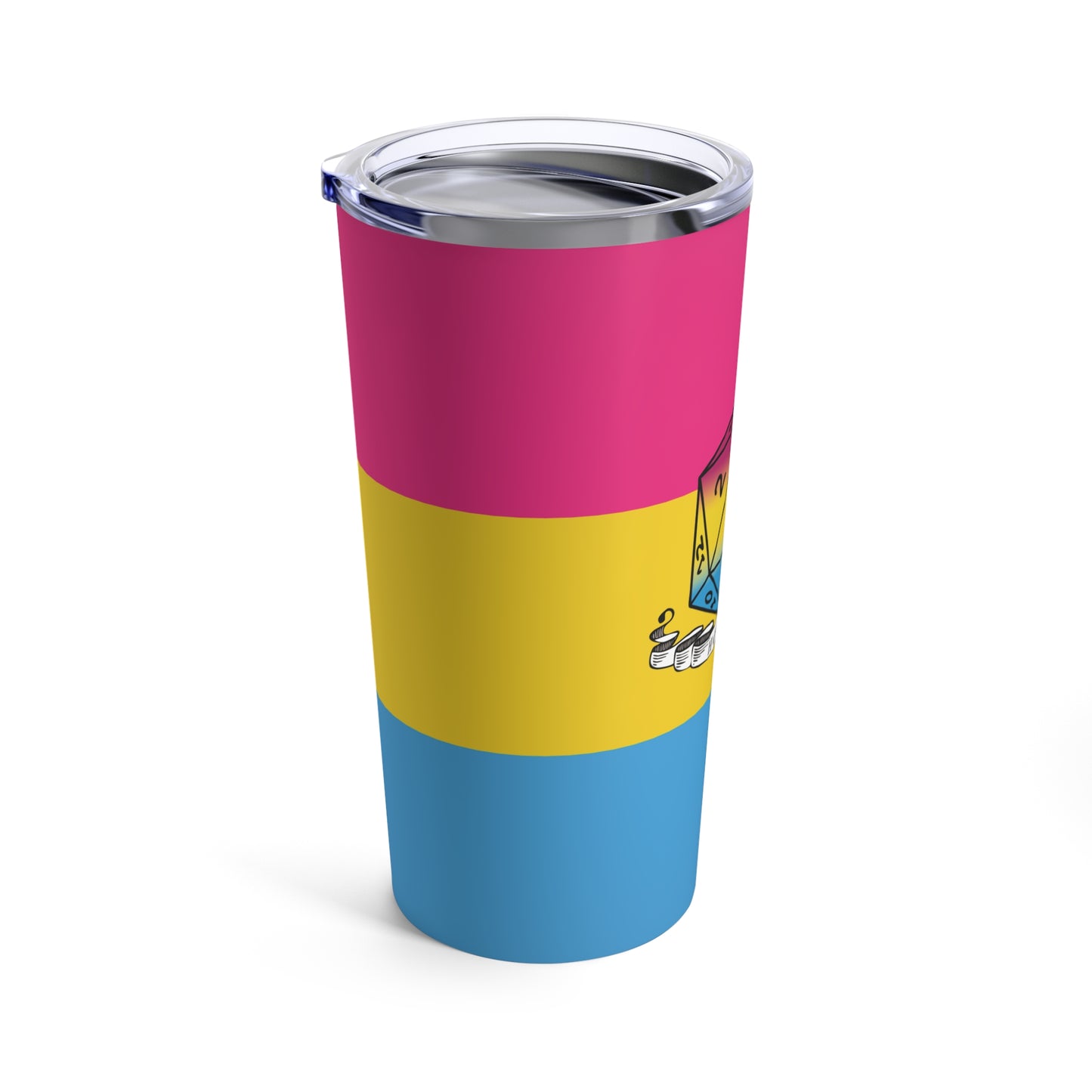 Nerdy Pansexual Pride Tumbler | How I Roll | 20 oz