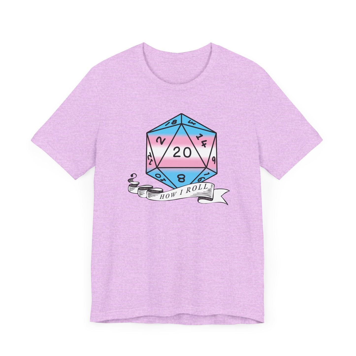 Nerdy Transexual Pride Flag D20 This Is How I Roll T-Shirt