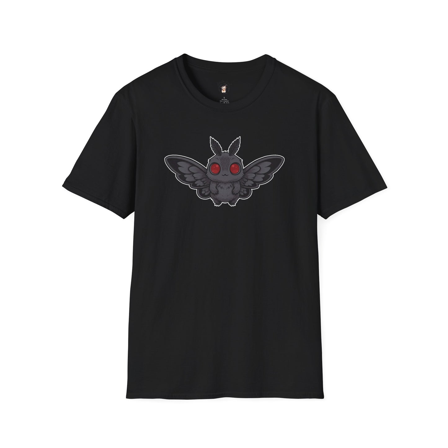 Cute Chibi Mothman T-Shirt, Cryptid Fan Shirt, Horror Graphic Tee, Halloween Gift for Cryptid Enthusiasts, Unisex Softstyle Shirt