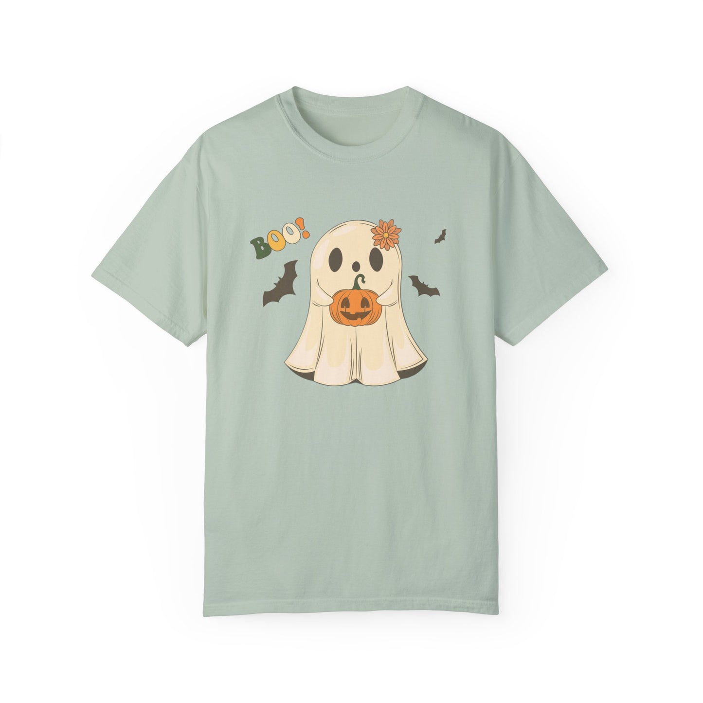 Cute Retro Halloween Ghost t-shirt, Boo Shirt, Spooky Ghost tee, Spooky Vibes, Unisex Garment-Dyed T-shirt