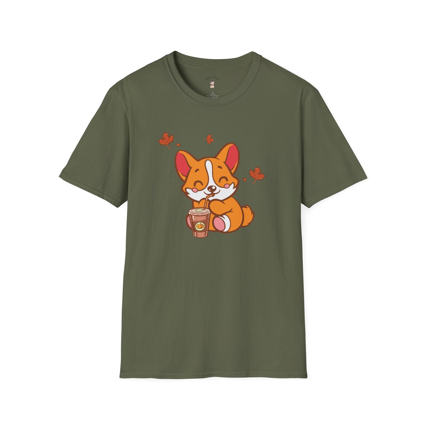 Cute Corgi, Coffee Lover tee Shirt, Halloween Fall