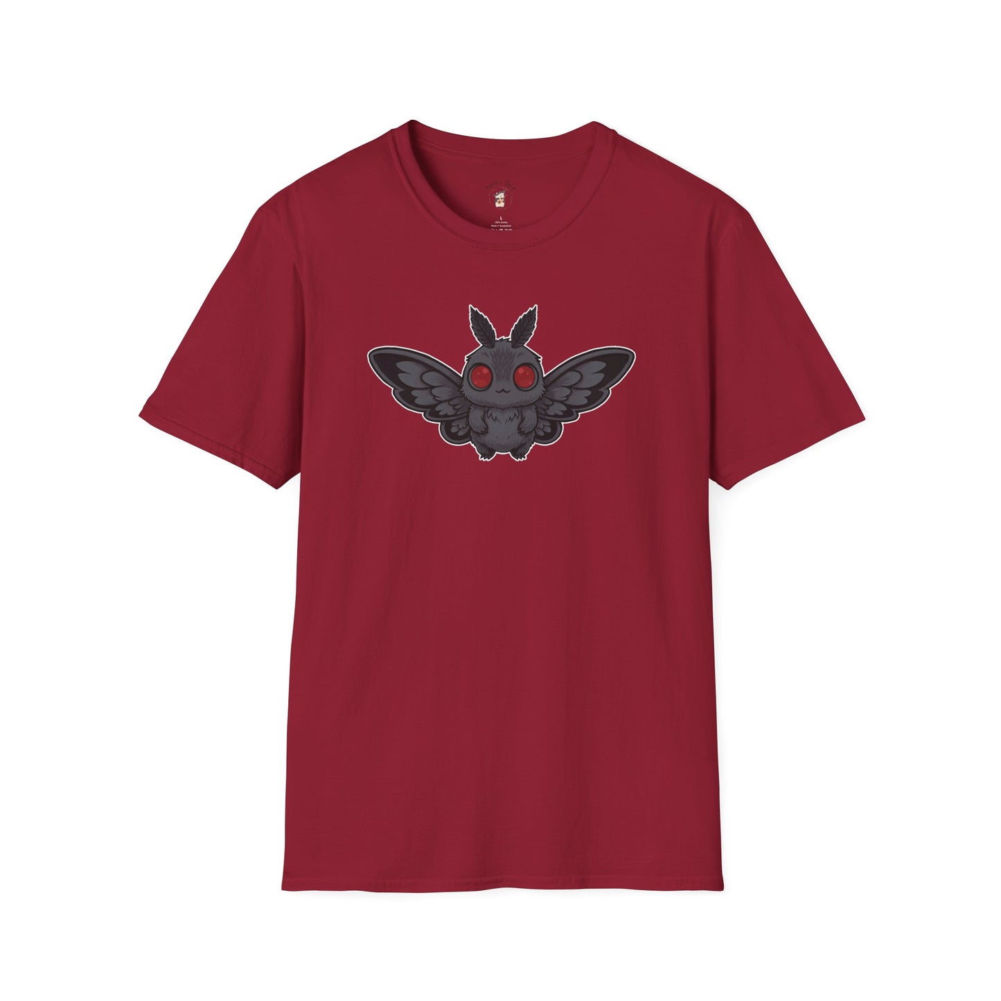Cute Chibi Mothman T-Shirt, Cryptid Fan Shirt, Horror Graphic Tee, Halloween Gift for Cryptid Enthusiasts, Unisex Softstyle Shirt