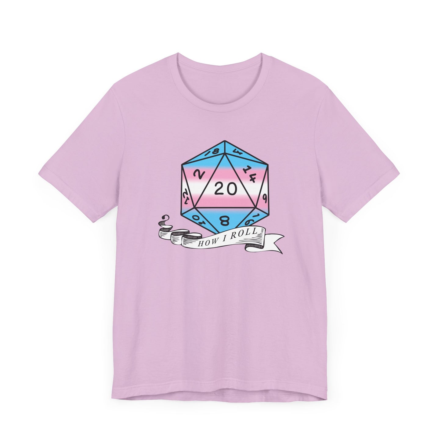 Nerdy Transexual Pride Flag D20 This Is How I Roll T-Shirt