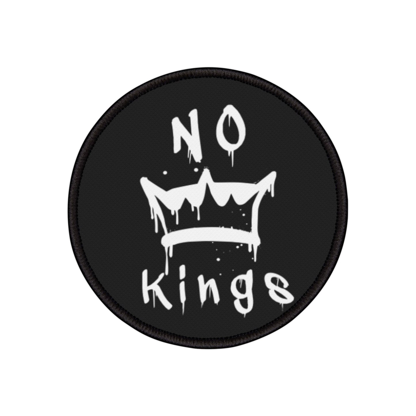 No Kings Anti Trump Iron On Patches, Backpack Jacket DIY Patch, Political Protest Activist Gift, Resistance IronOn Applique Badge, Shirt Hat