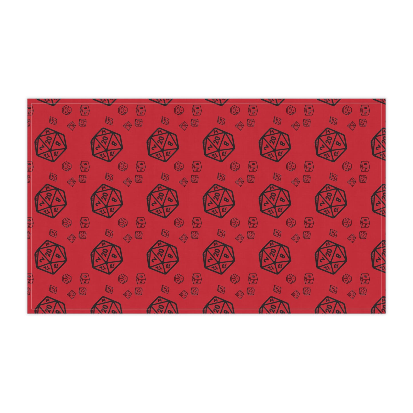 D20 Dice Pattern Tea Towels, Gamer Home Decor, Kitchen Gift for Chefs, Dungeons & Dragons, Geeky Kitchen Towels