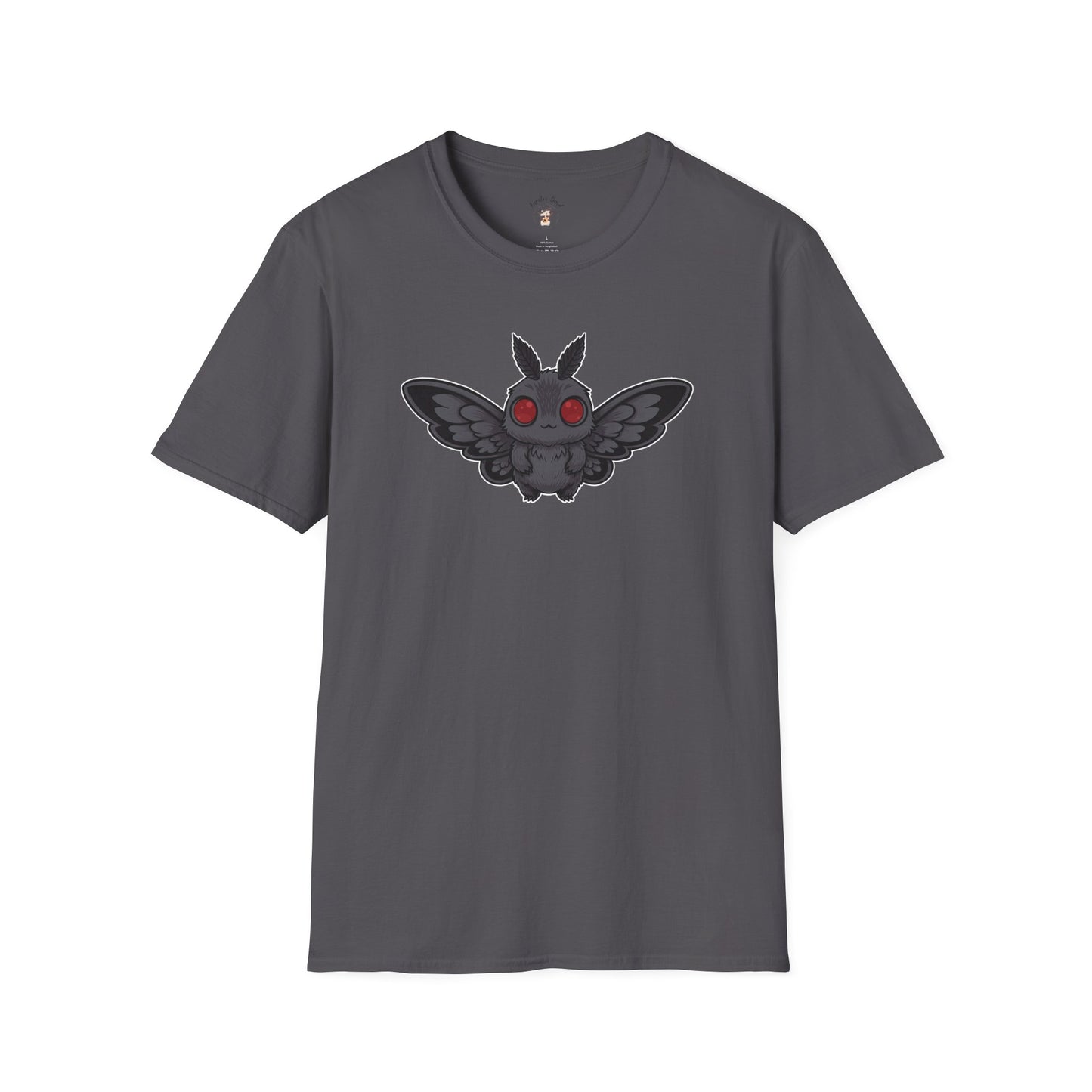 Cute Chibi Mothman T-Shirt, Cryptid Fan Shirt, Horror Graphic Tee, Halloween Gift for Cryptid Enthusiasts, Unisex Softstyle Shirt