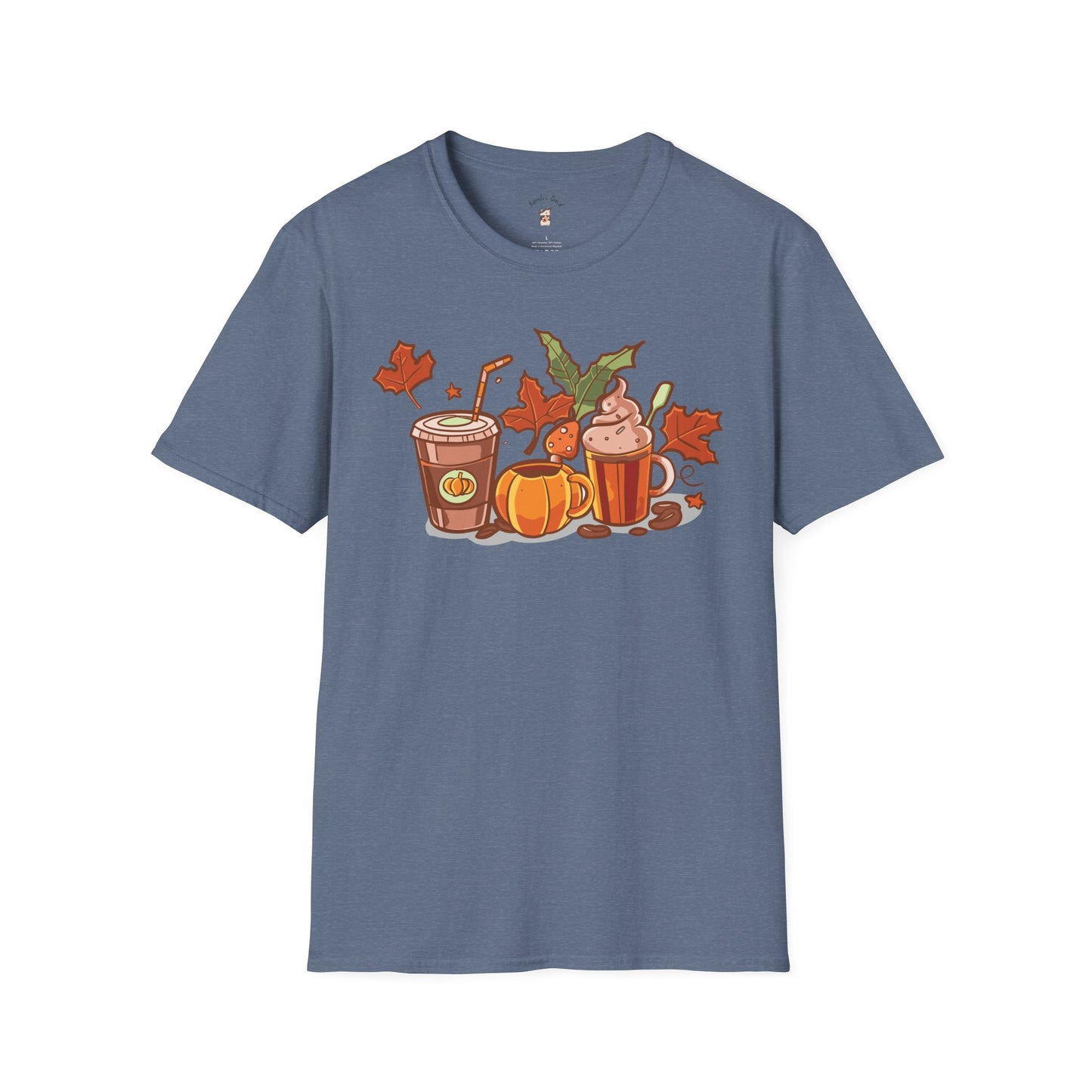 Fall Coffee Shirt, Cute Fall T-Shirt, Coffee Lover tee, Halloween Pumpkin Latte, Pumpkin Spice Shirt, Unisex Softstyle T-Shirt