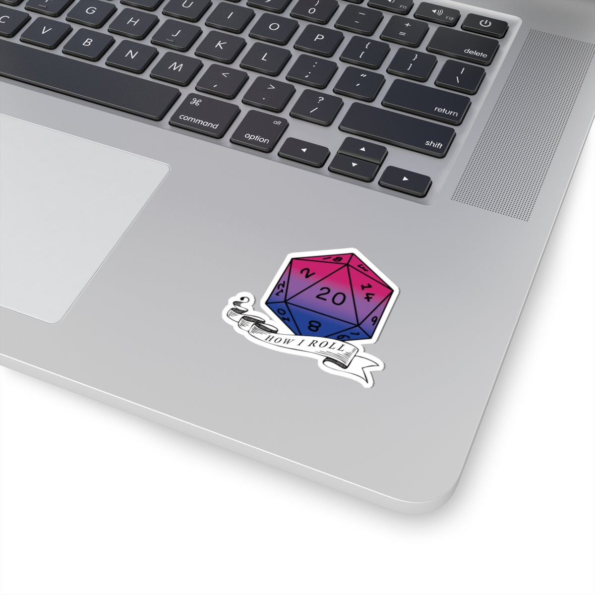 Bisexual Flag PRIDE D20 |This is How I Roll Sticker