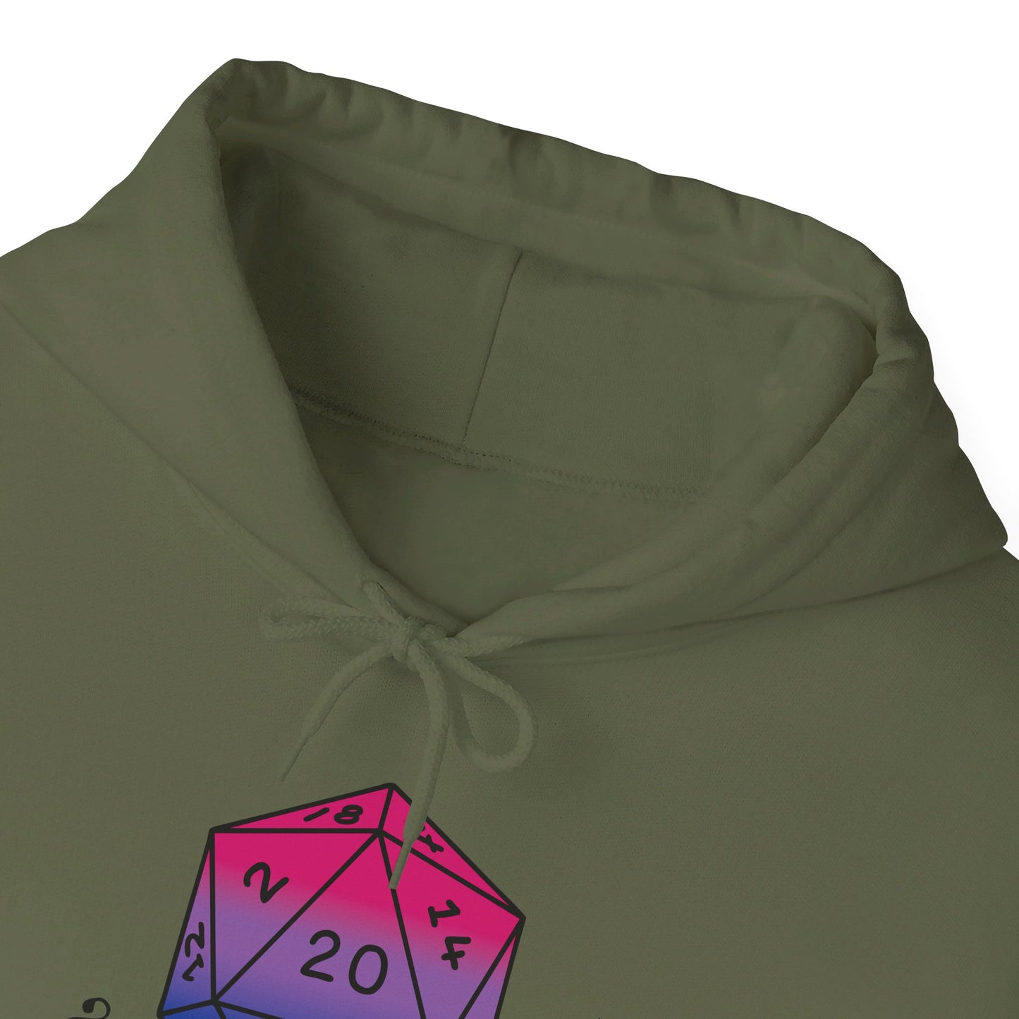 Nerdy Bisexual Pride | How I Roll | Pride Flag D20 Hoodie | Unisex Heavy Blend™ Hooded Sweatshirt