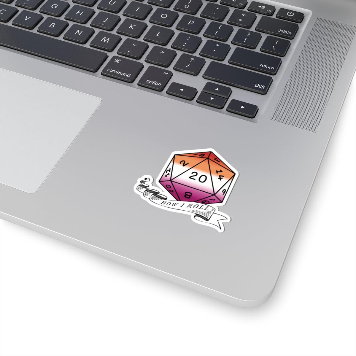 Lesbian Flag PRIDE D20 How I Roll Sticker