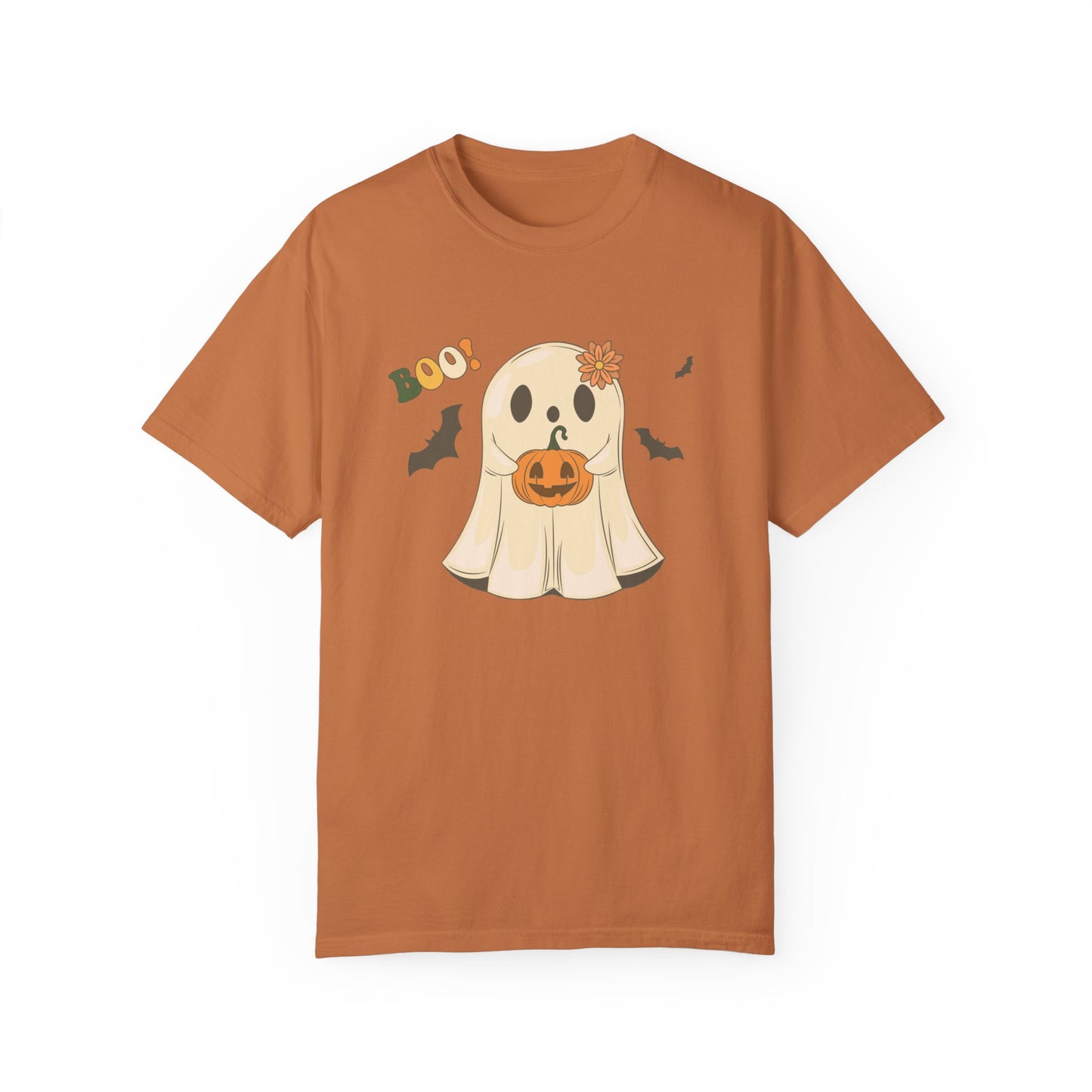 Cute Retro Halloween Ghost t-shirt, Boo Shirt, Spooky Ghost tee, Spooky Vibes, Unisex Garment-Dyed T-shirt