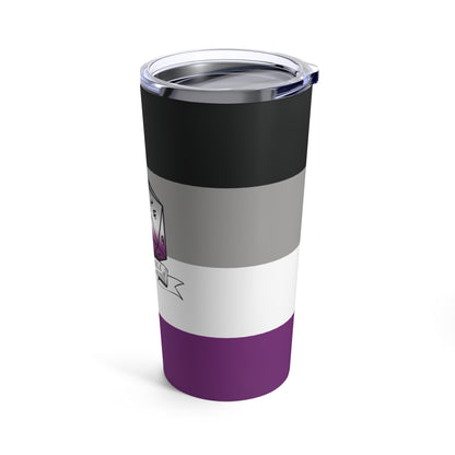 Nerdy Asexual Pride Tumbler | How I Roll | Ace Gift | 20 oz