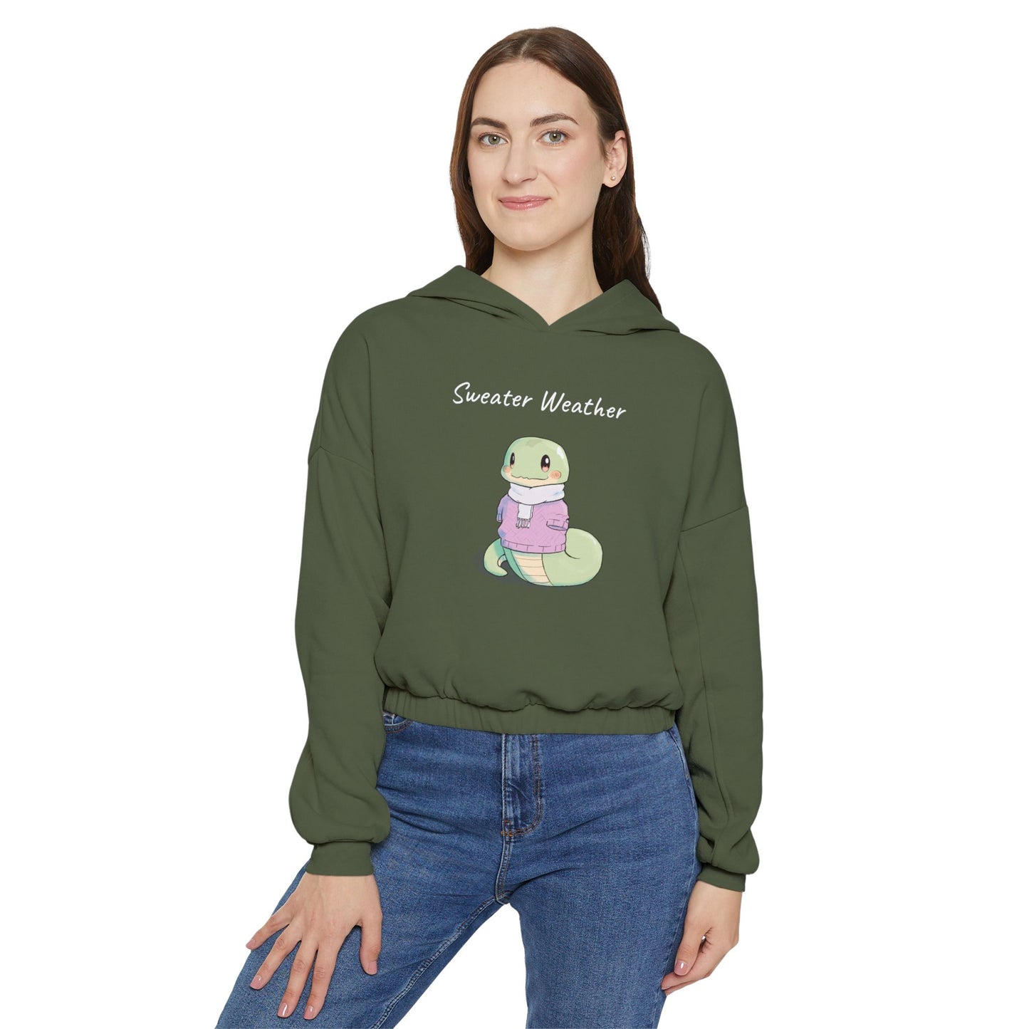 Snake Lover Women's 90's Retro Fit Cinched Waist Hoodie