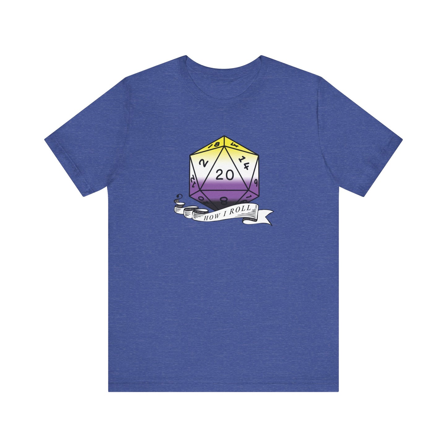 Nerdy Non-Binary, This Is How I Roll Pride Flag D20 Unisex T-Shirt