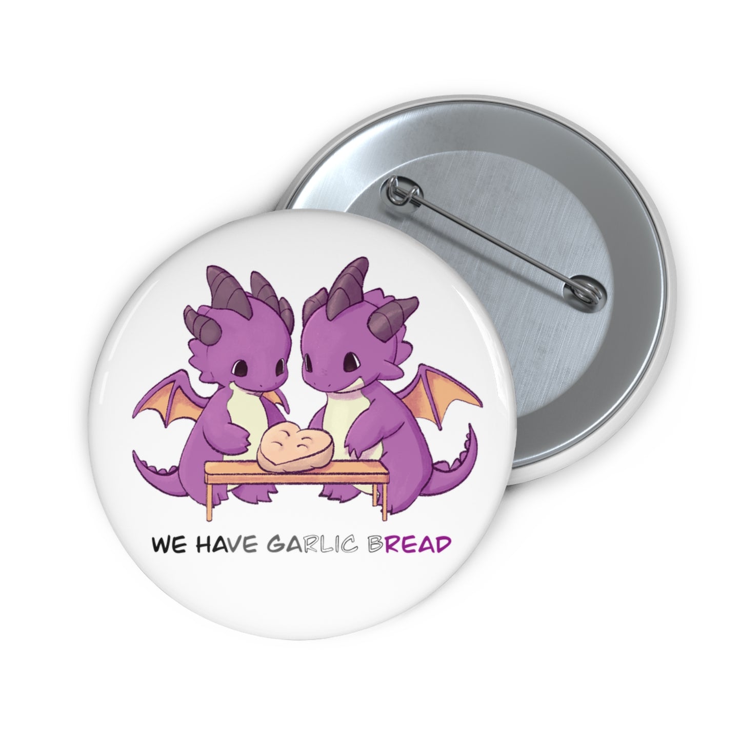 Ace Garlic Bread Meme Pin Button, Ace Button Badge, Custom Pinback Buttons, Funny Meme Pin, Dragons Making Bread Pin