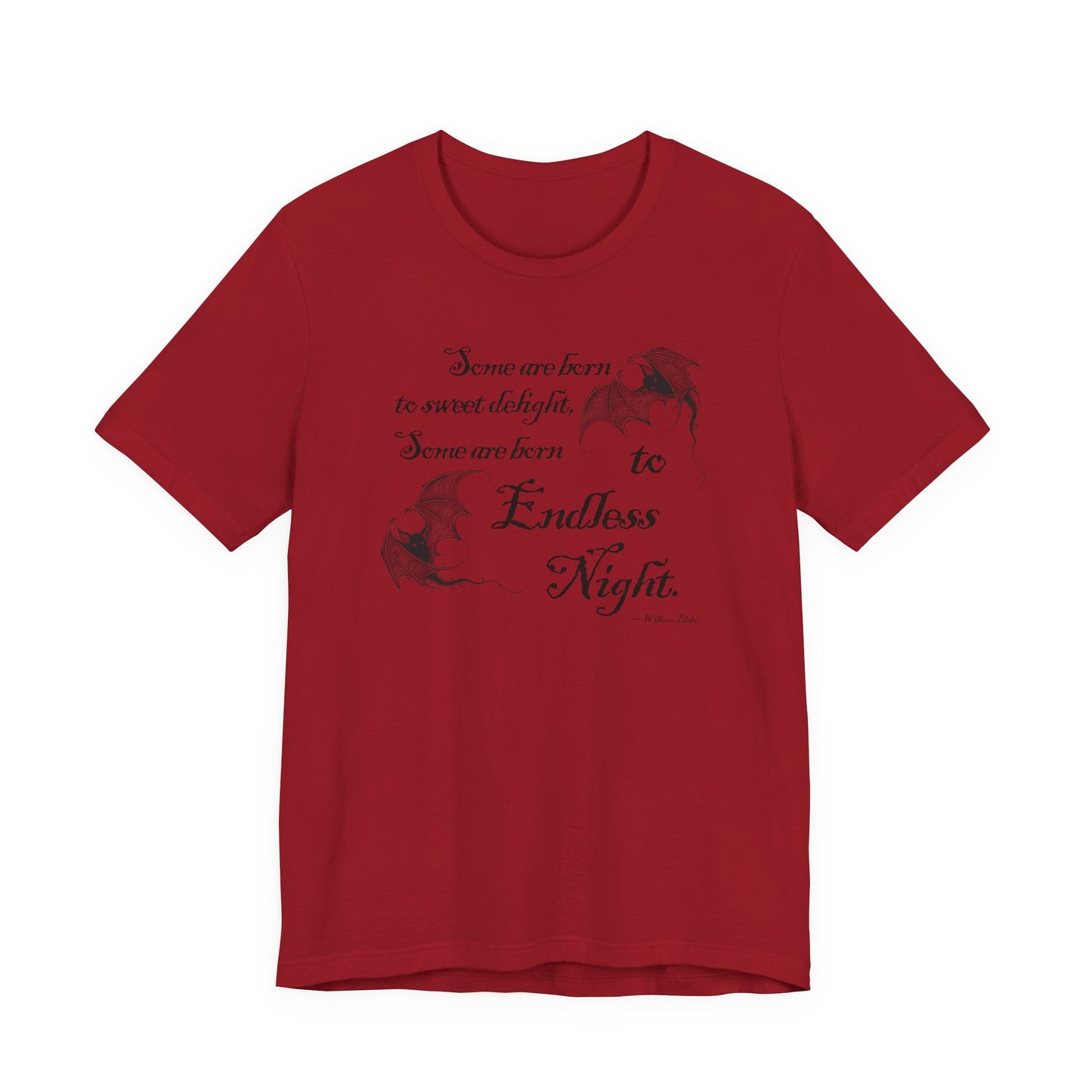 Gothic Bat T-Shirt, Dark Academia Literary Tee for Poetry Lovers, Halloween Gift, Unisex Jersey Short Sleeve Tee