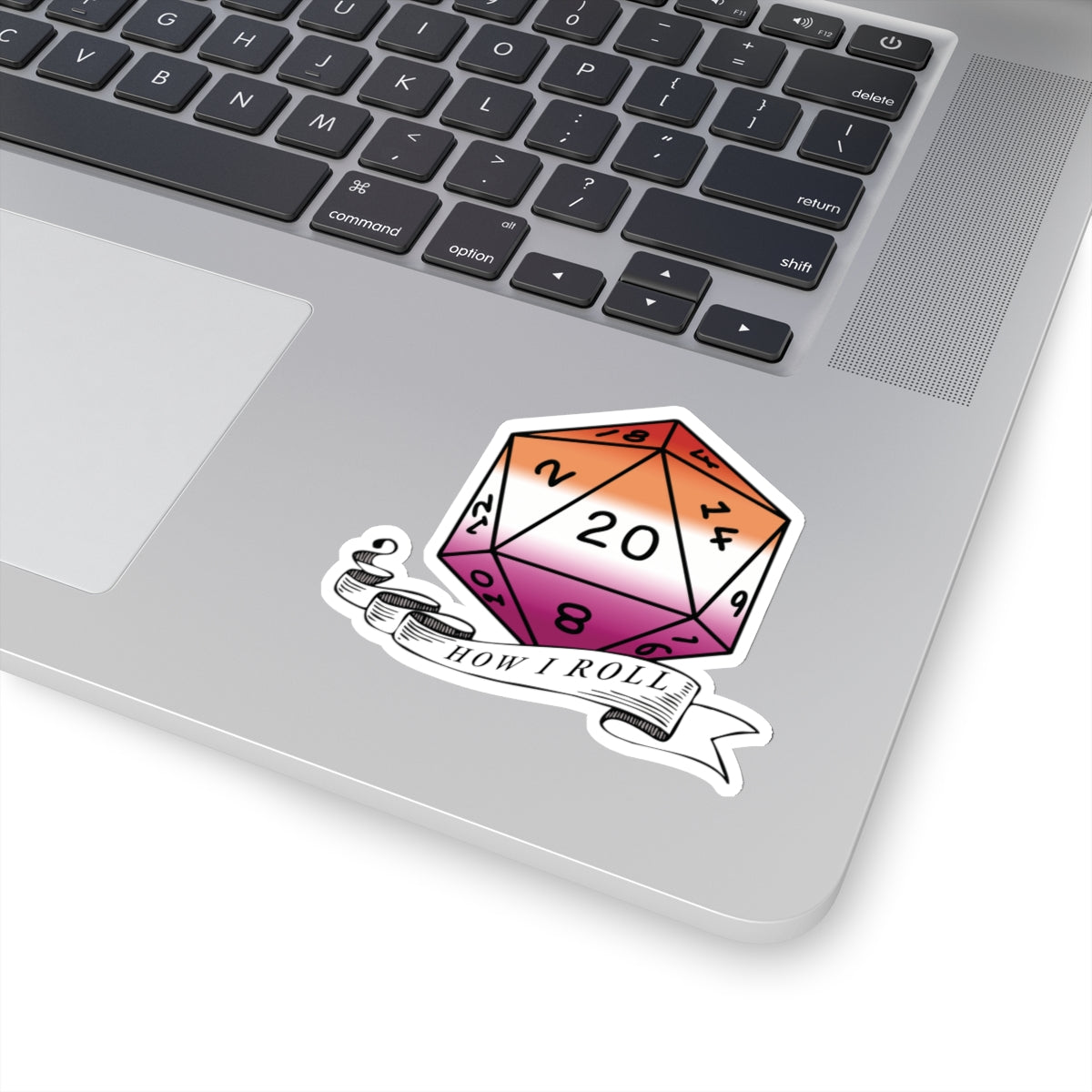 Lesbian Flag PRIDE D20 How I Roll Sticker