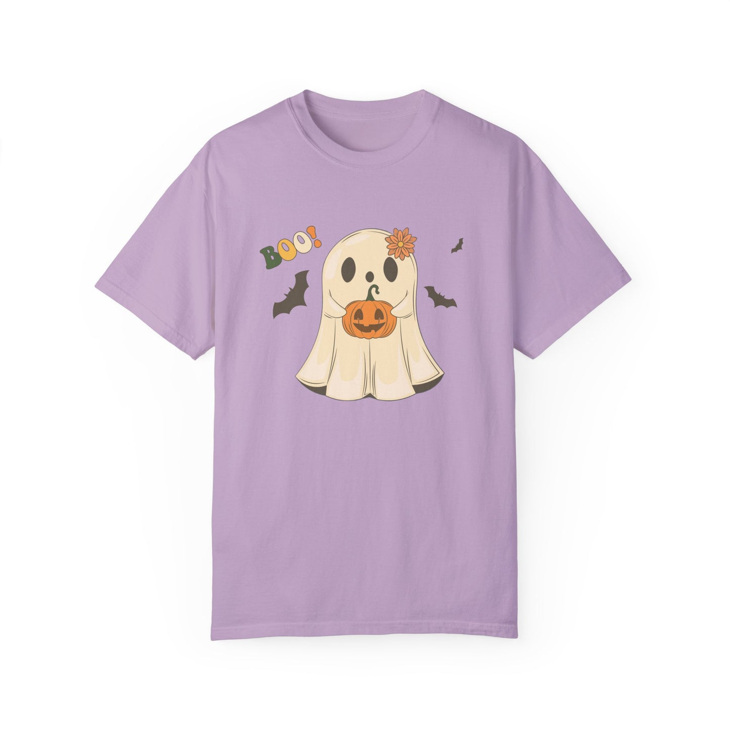 Cute Retro Halloween Ghost t-shirt, Boo Shirt, Spooky Ghost tee, Spooky Vibes, Unisex Garment-Dyed T-shirt