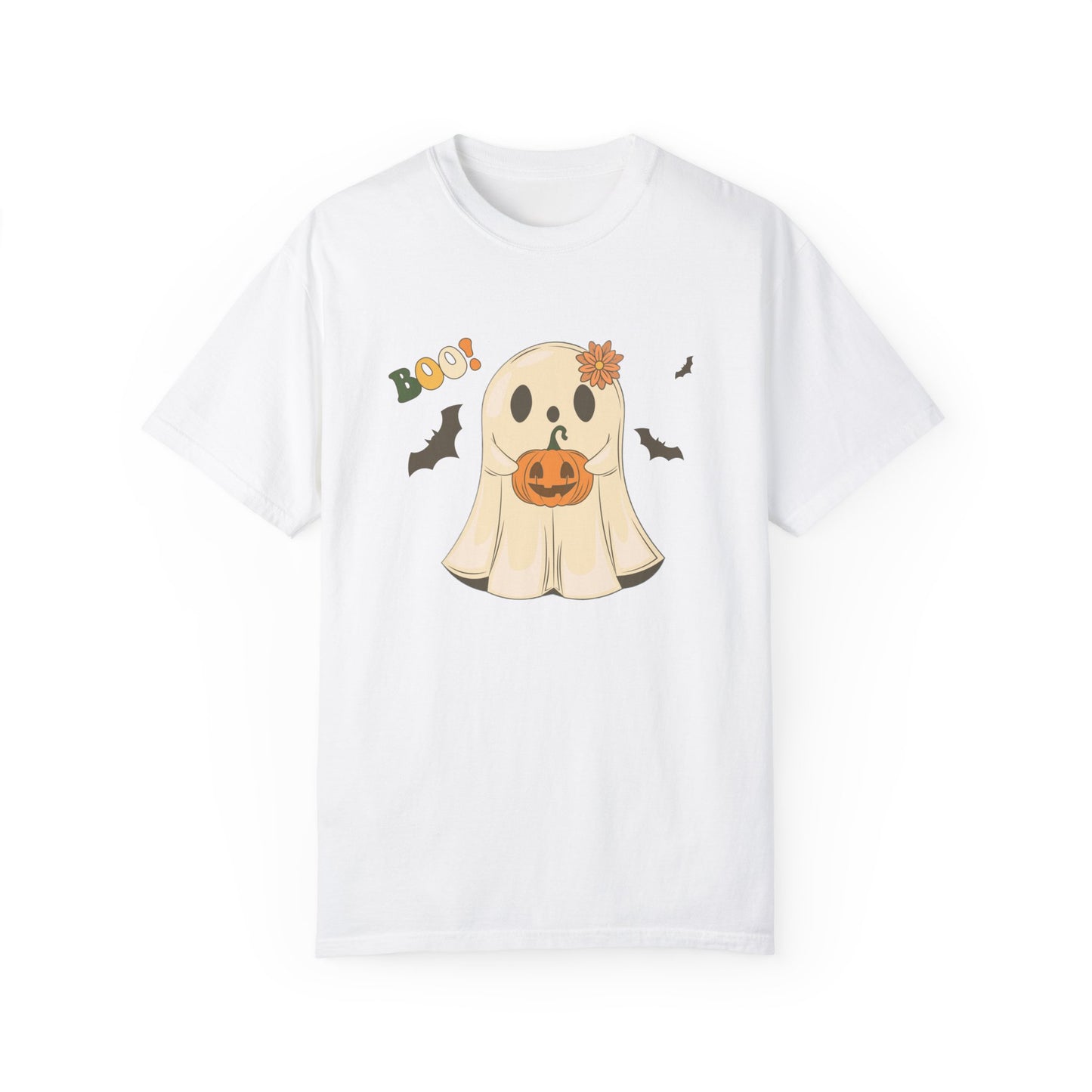 Cute Retro Halloween Ghost t-shirt, Boo Shirt, Spooky Ghost tee, Spooky Vibes, Unisex Garment-Dyed T-shirt