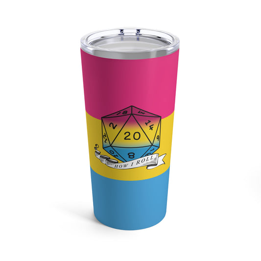 Nerdy Pansexual Pride Tumbler | How I Roll | 20 oz