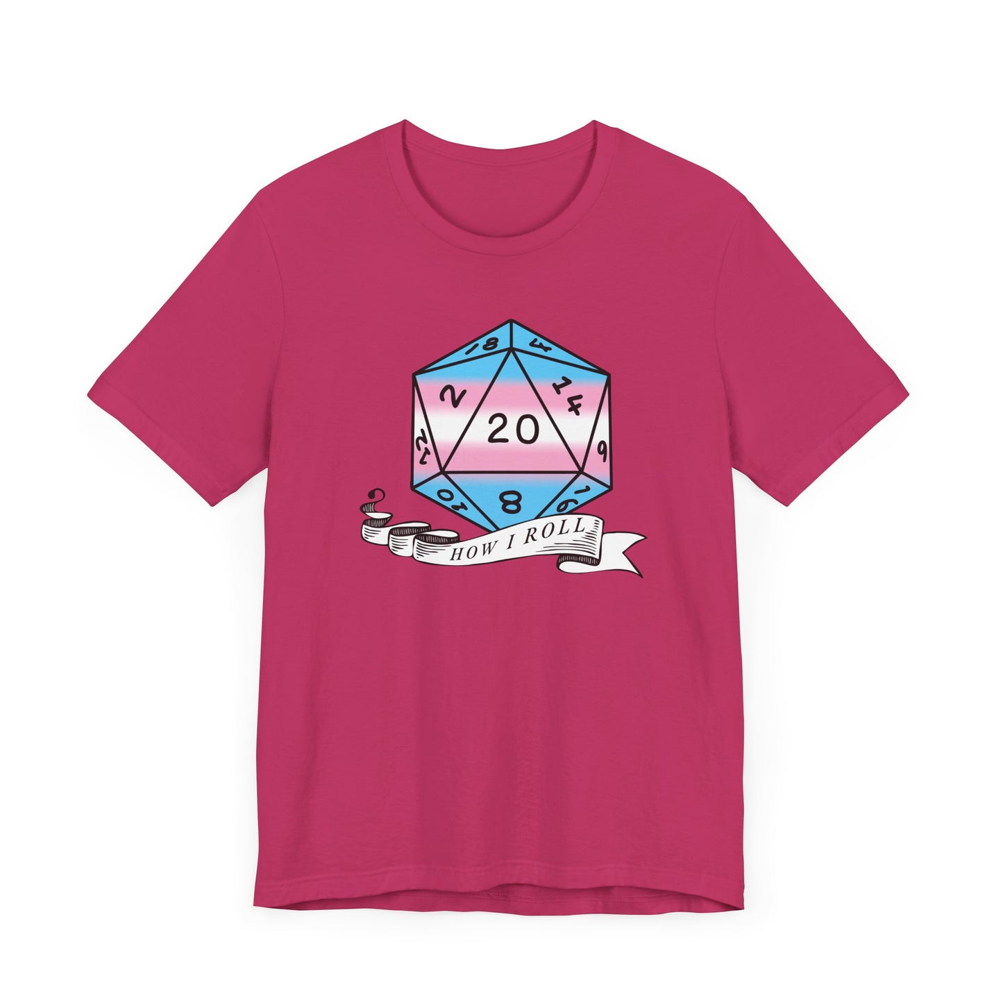 Nerdy Transexual Pride Flag D20 This Is How I Roll T-Shirt