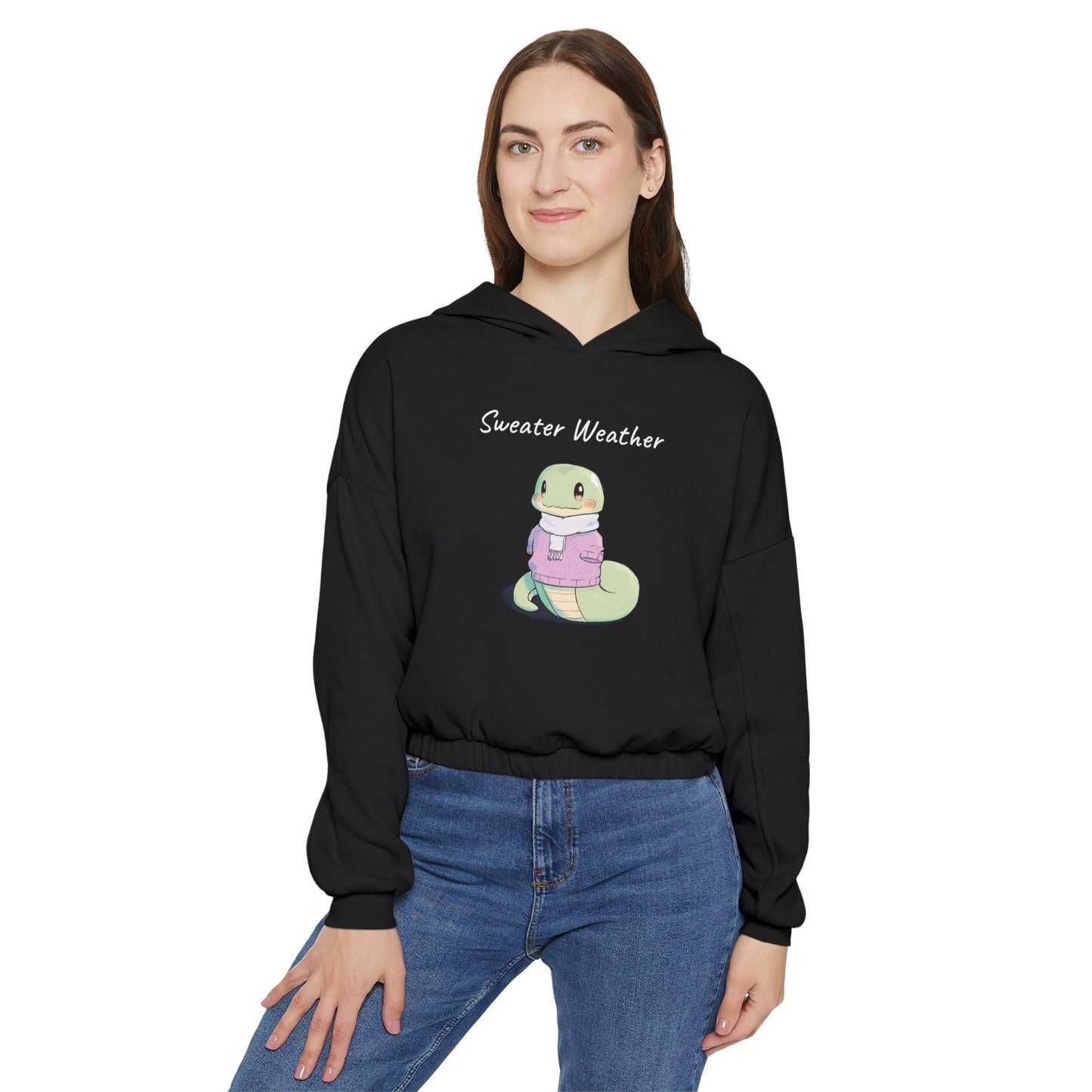 Snake Lover Women's 90's Retro Fit Cinched Waist Hoodie
