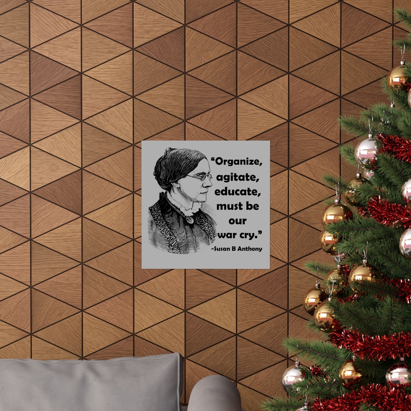 Inspirational Matte Vertical Posters - Empowerment Wall Art, Feminist Decor, Susan B. Anthony Quote, Motivational Gift, Home Office Wall