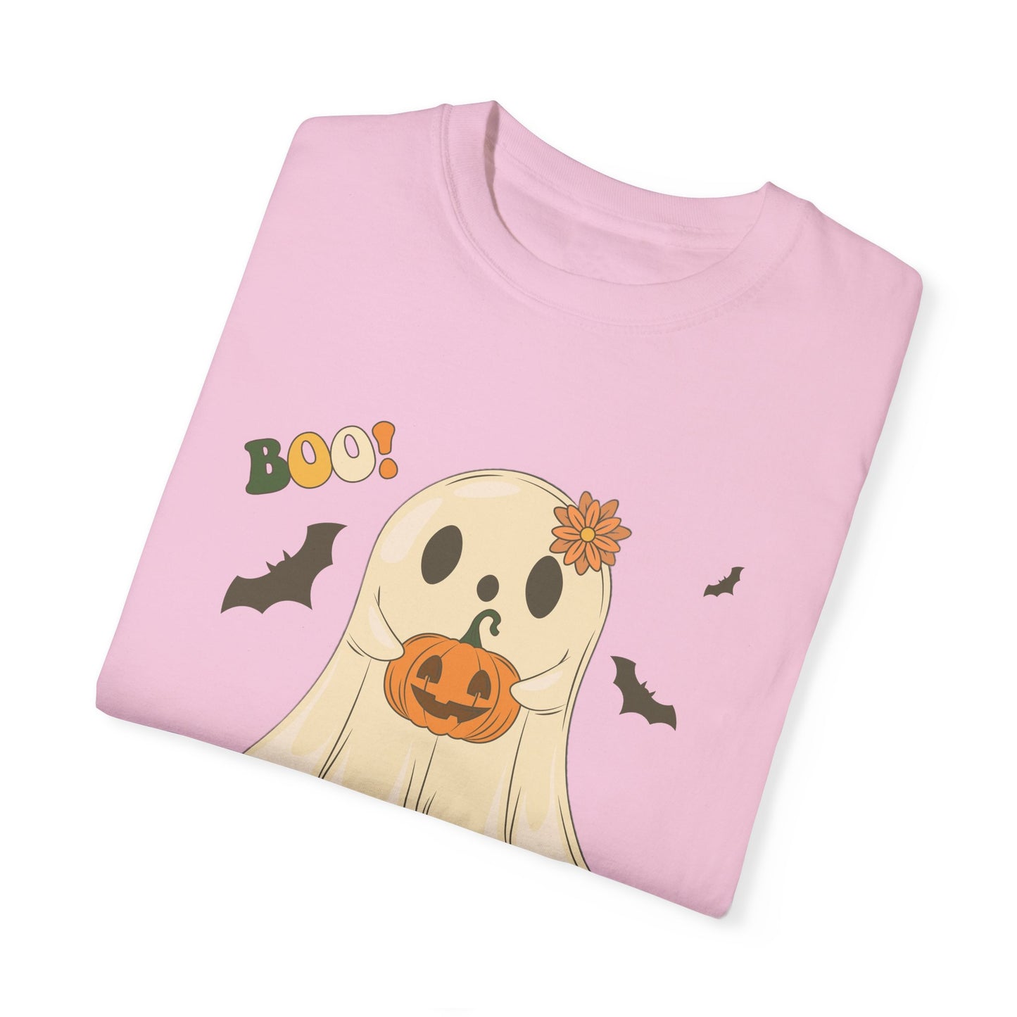 Cute Retro Halloween Ghost t-shirt, Boo Shirt, Spooky Ghost tee, Spooky Vibes, Unisex Garment-Dyed T-shirt