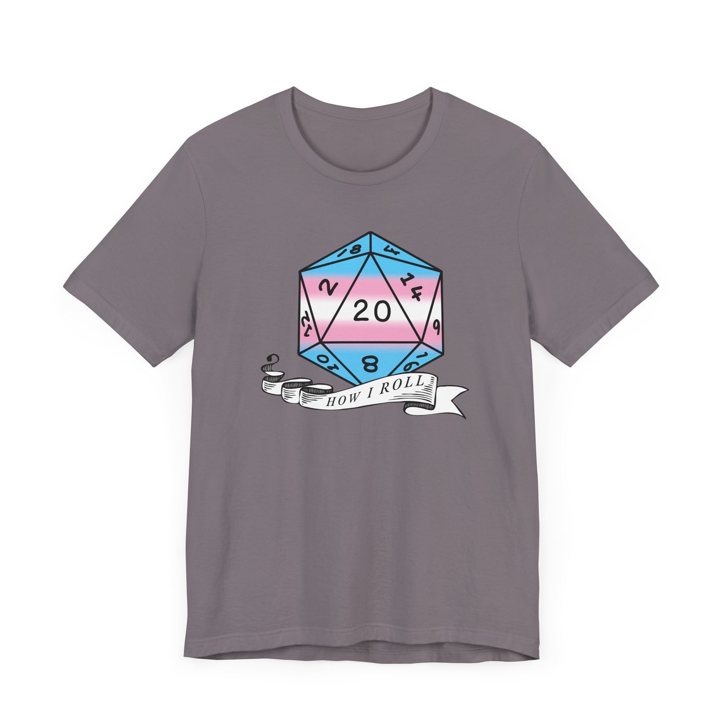 Nerdy Transexual Pride Flag D20 This Is How I Roll T-Shirt
