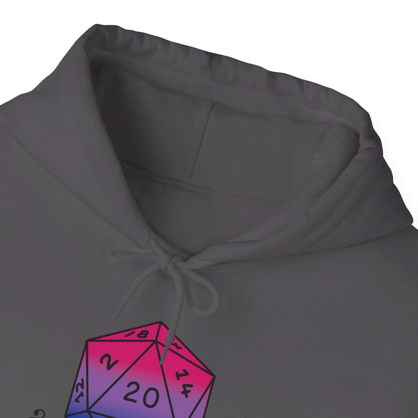 Nerdy Bisexual Pride | How I Roll | Pride Flag D20 Hoodie | Unisex Heavy Blend™ Hooded Sweatshirt