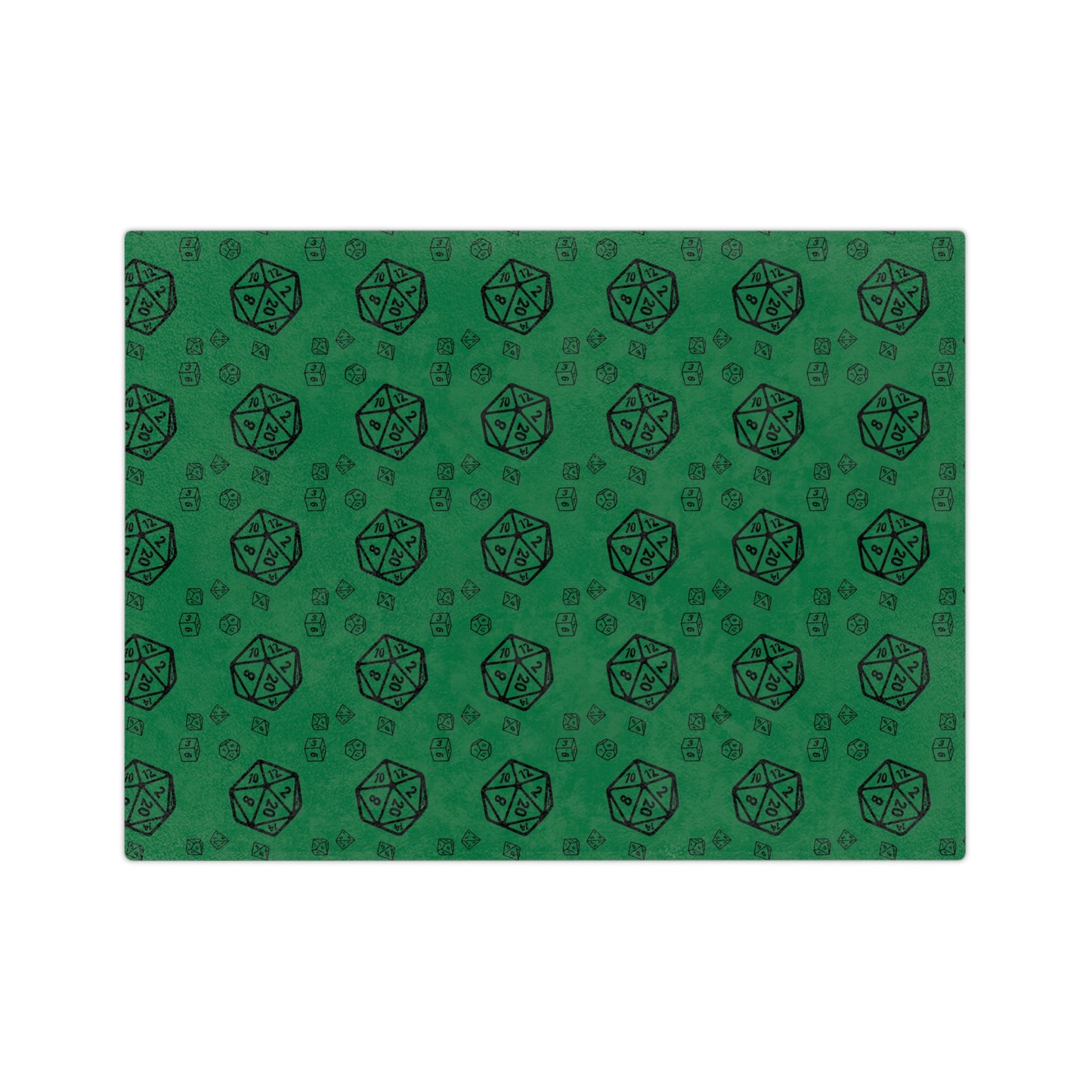 D20 Green Cozy Lightweight Velveteen Microfiber Blanket, Dorm Room Throw, Reading Blanket, Gaming Blanket