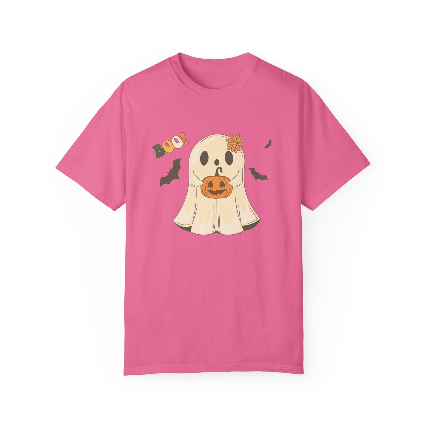 Cute Retro Halloween Ghost t-shirt, Boo Shirt, Spooky Ghost tee, Spooky Vibes, Unisex Garment-Dyed T-shirt