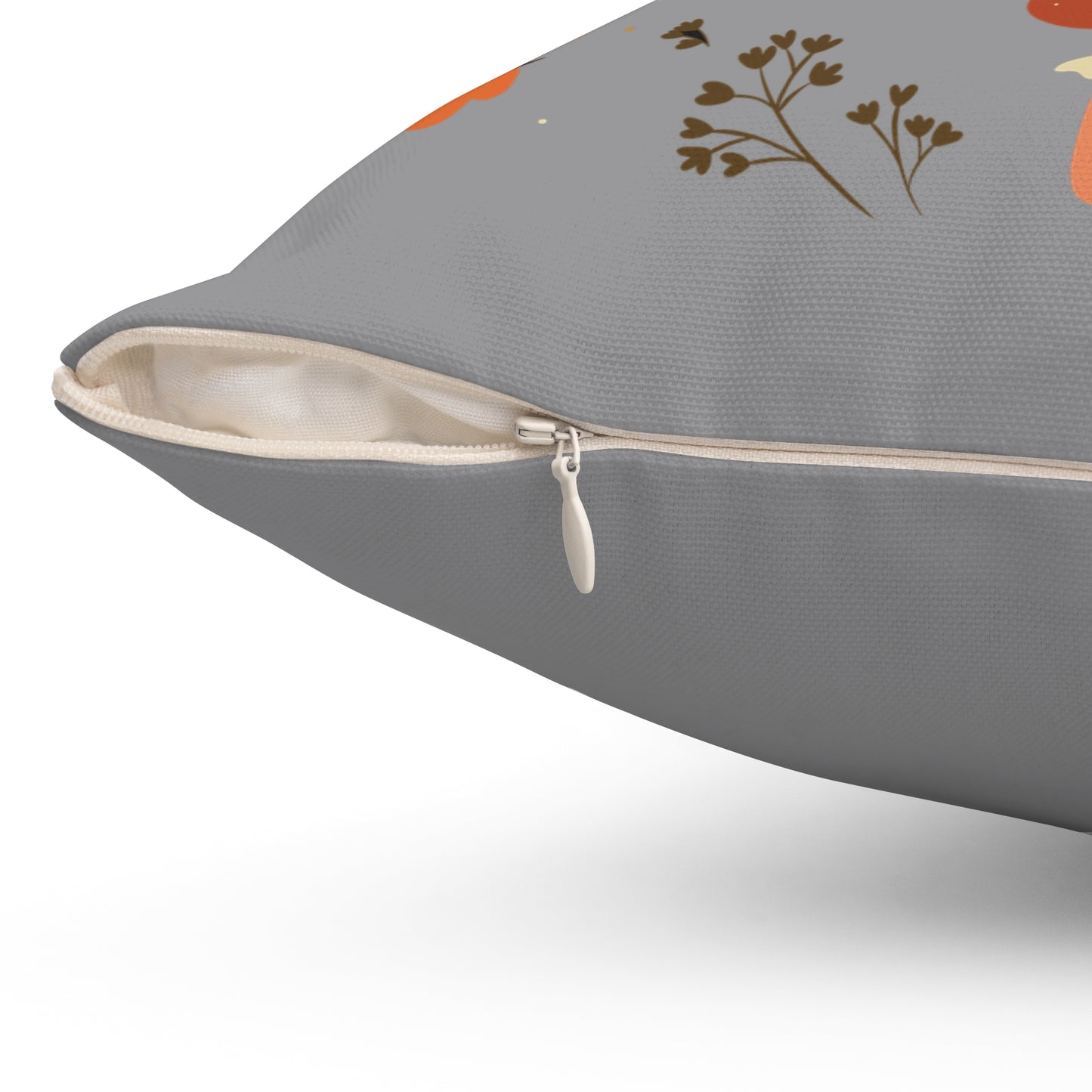 Cottagecore Dark Academia Luna Moth and Mushrooms Throw Pillow