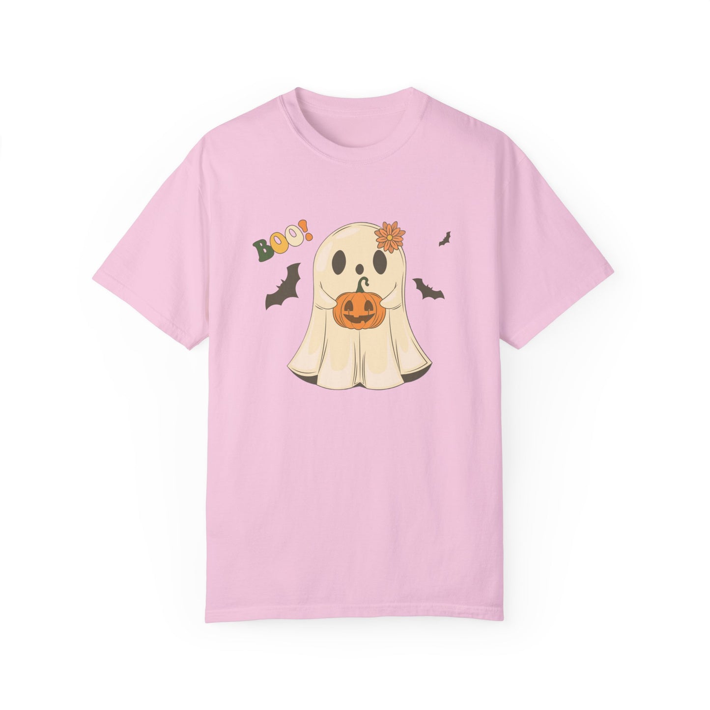 Cute Retro Halloween Ghost t-shirt, Boo Shirt, Spooky Ghost tee, Spooky Vibes, Unisex Garment-Dyed T-shirt