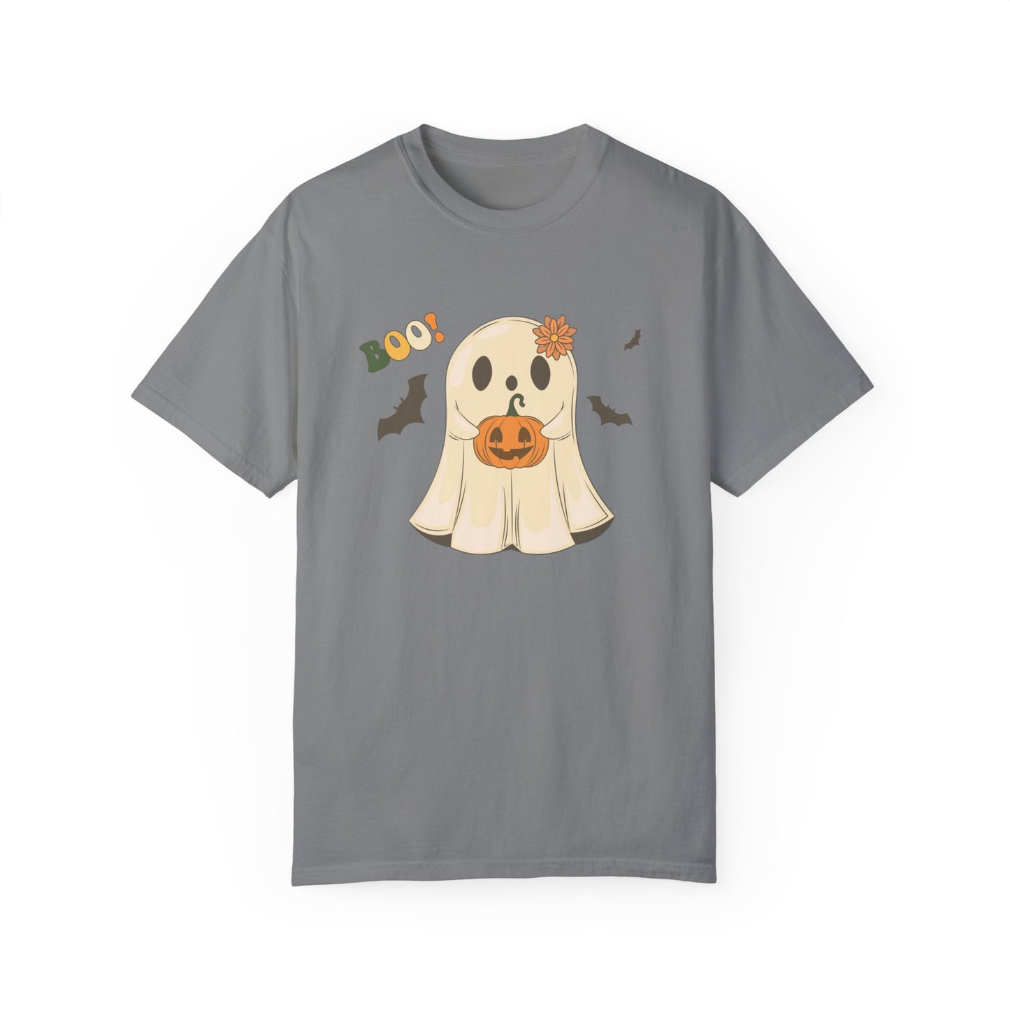 Cute Retro Halloween Ghost t-shirt, Boo Shirt, Spooky Ghost tee, Spooky Vibes, Unisex Garment-Dyed T-shirt