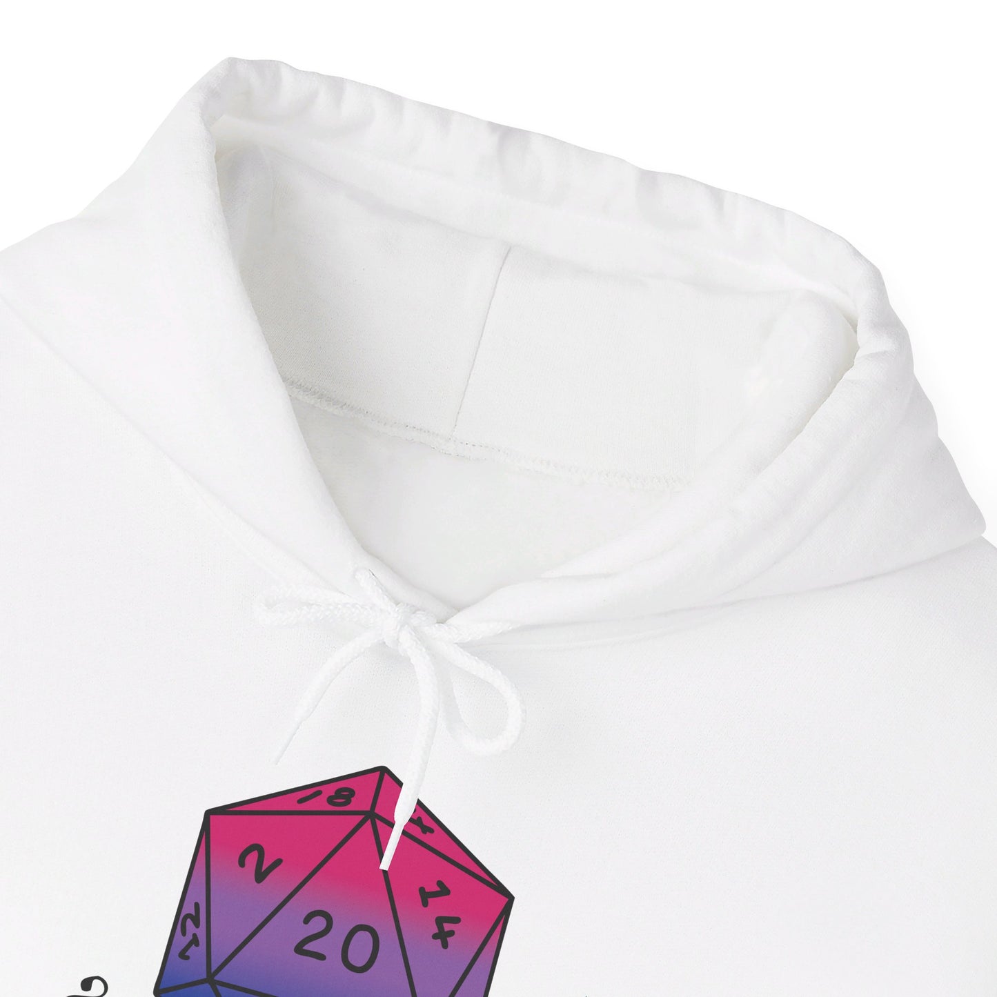 Nerdy Bisexual Pride | How I Roll | Pride Flag D20 Hoodie | Unisex Heavy Blend™ Hooded Sweatshirt