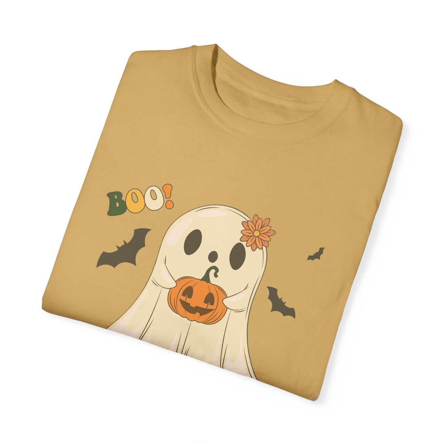Cute Retro Halloween Ghost t-shirt, Boo Shirt, Spooky Ghost tee, Spooky Vibes, Unisex Garment-Dyed T-shirt