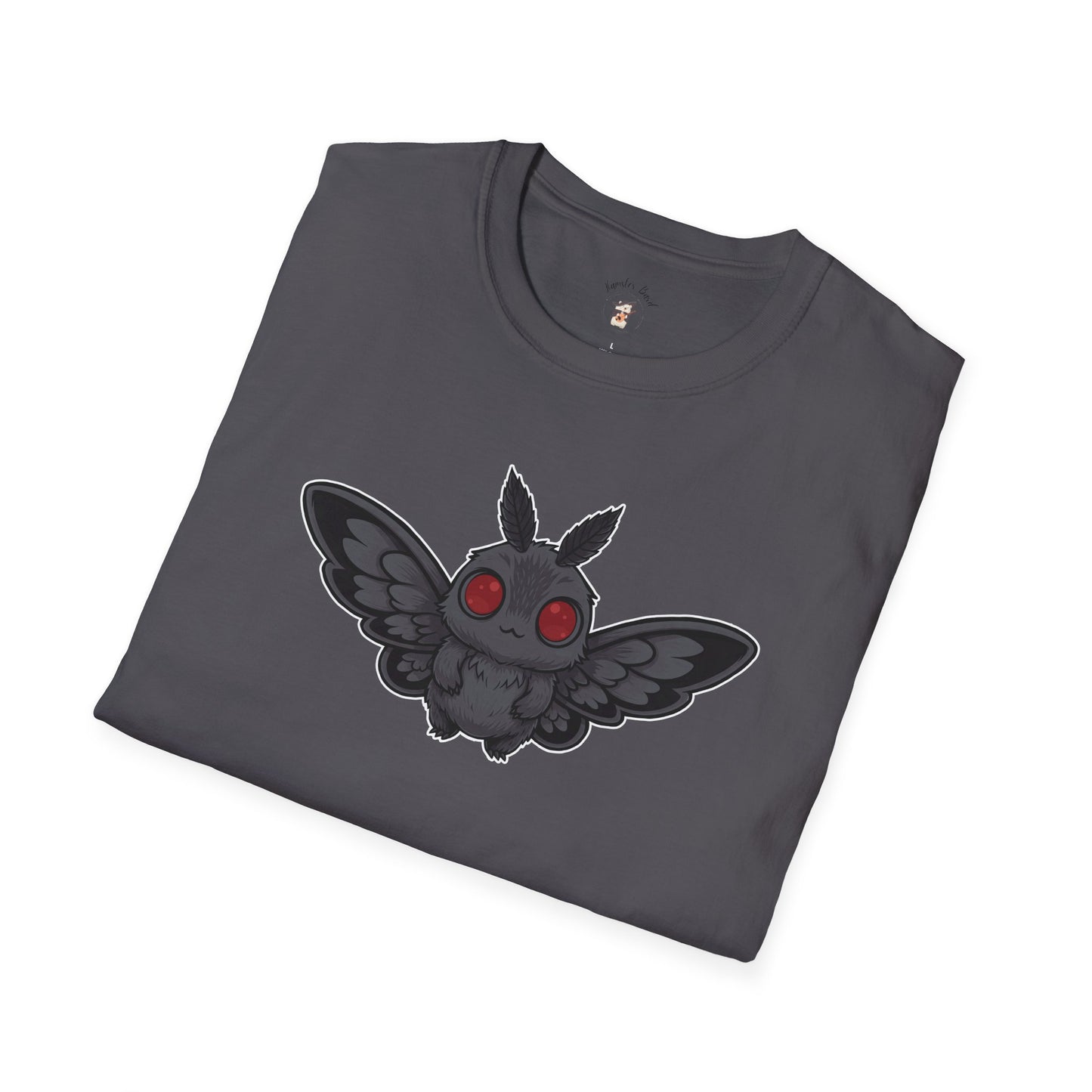 Cute Chibi Mothman T-Shirt, Cryptid Fan Shirt, Horror Graphic Tee, Halloween Gift for Cryptid Enthusiasts, Unisex Softstyle Shirt