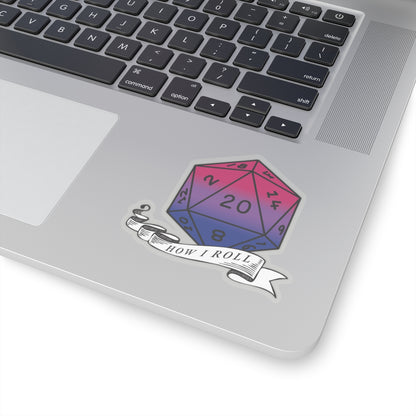Bisexual Flag PRIDE D20 |This is How I Roll Sticker