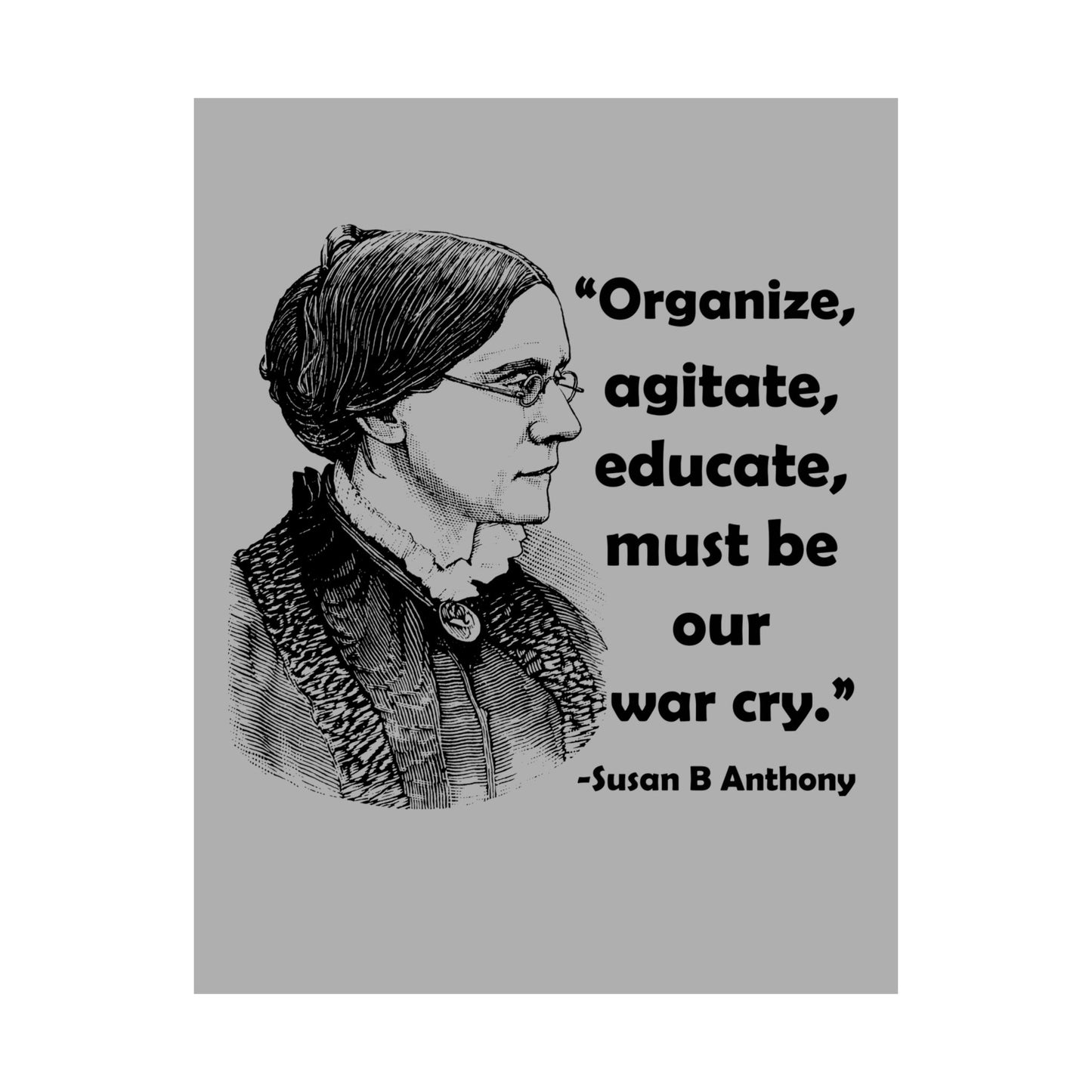 Inspirational Matte Vertical Posters - Empowerment Wall Art, Feminist Decor, Susan B. Anthony Quote, Motivational Gift, Home Office Wall