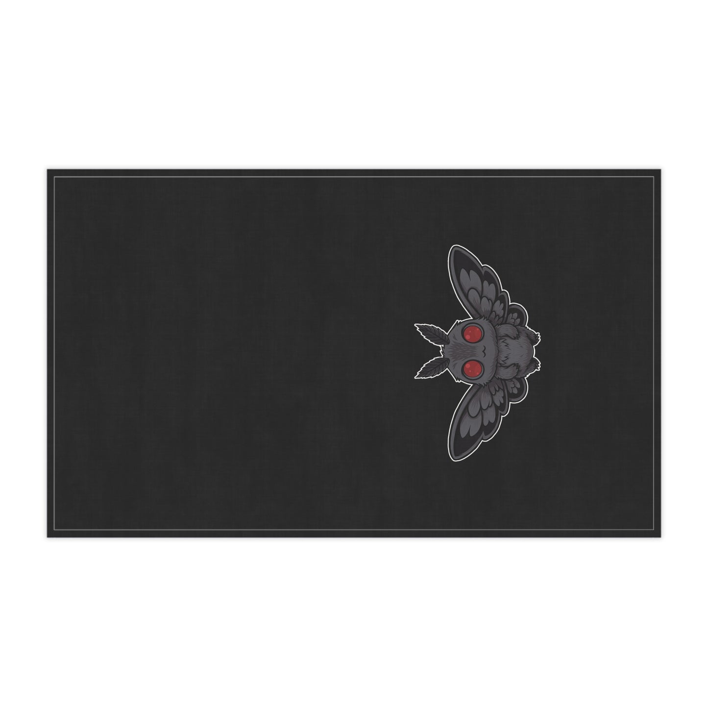 Chibi Mothman Tea Towel, Gothic Kitchen Decor, Halloween Gift, Unique Home Essentials, Quirky Cotton Towel, Poly Blend Option, Spooky
