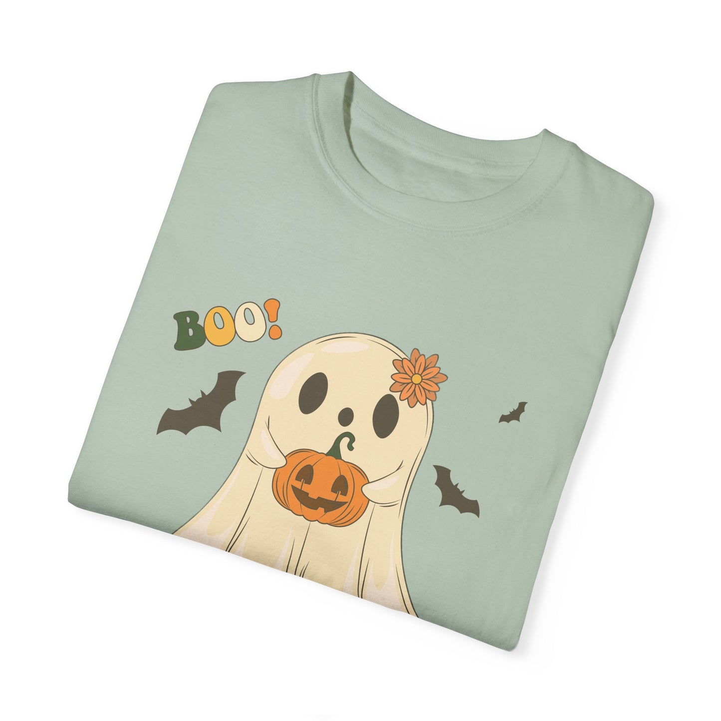 Cute Retro Halloween Ghost t-shirt, Boo Shirt, Spooky Ghost tee, Spooky Vibes, Unisex Garment-Dyed T-shirt