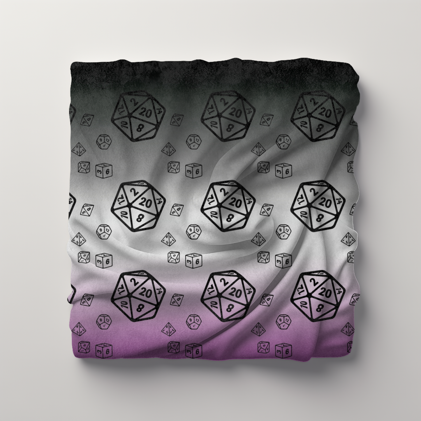 D20 Asexual Pride Flag Lightweight Velveteen Microfiber Blanket