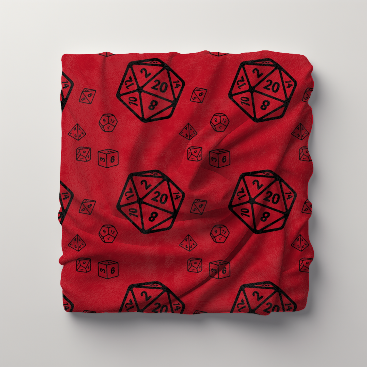 D20 Red Cozy Lightweight Velveteen Microfiber Blanket, Dorm Room Throw, Reading Blanket, Gaming Blanket