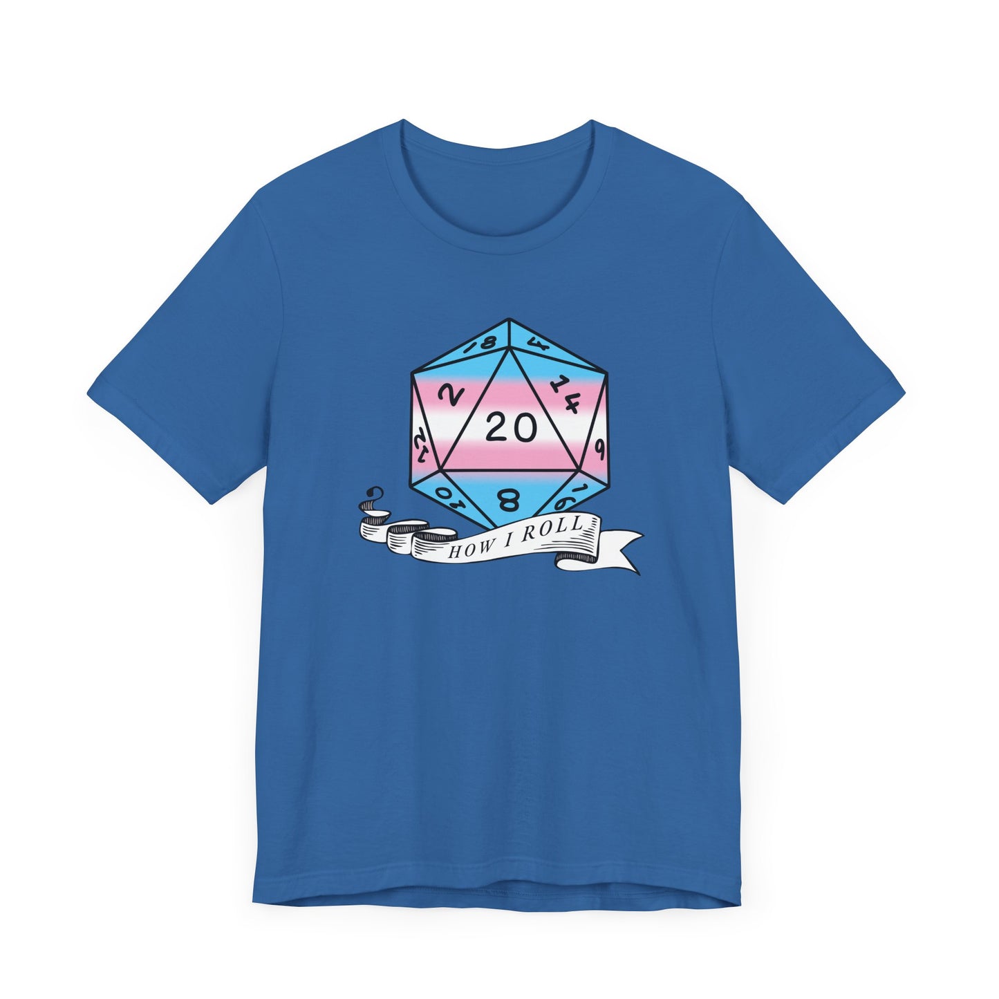 Nerdy Transexual Pride Flag D20 This Is How I Roll T-Shirt