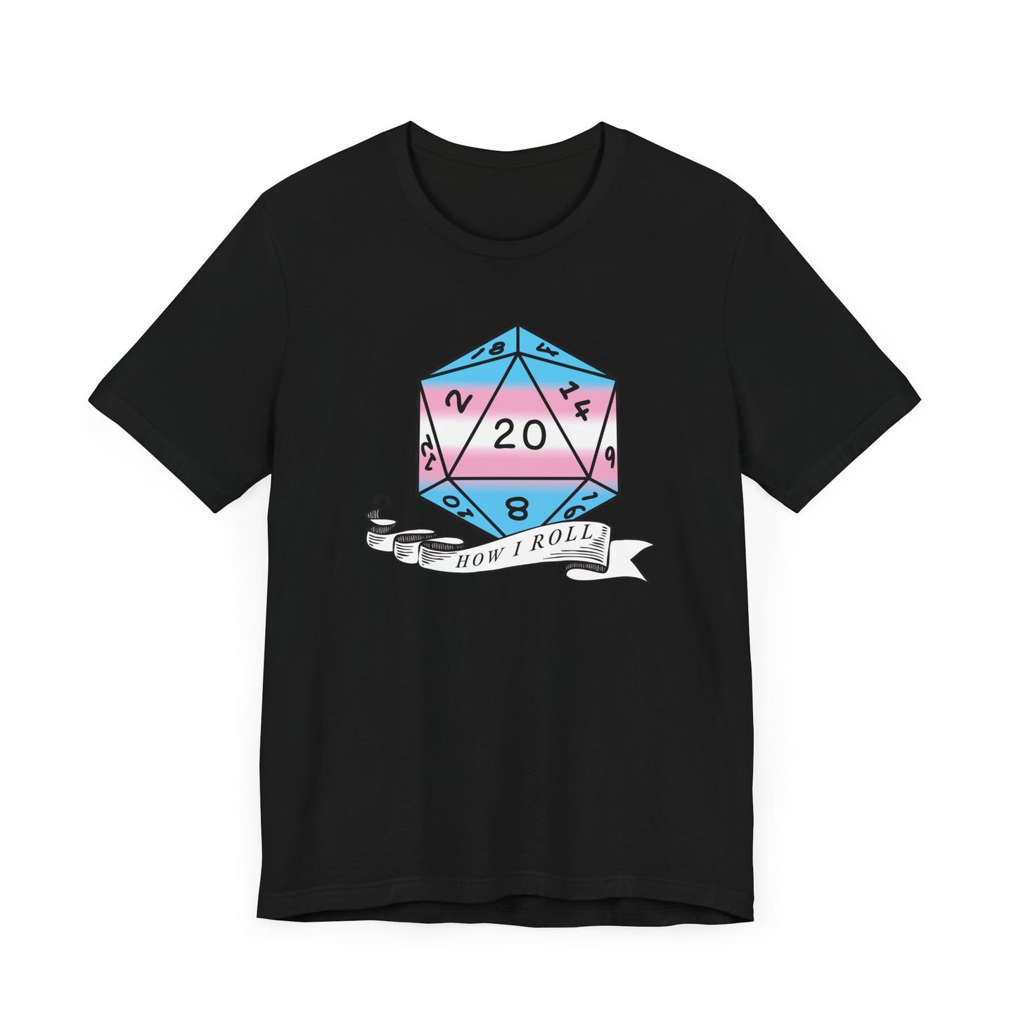 Nerdy Transexual Pride Flag D20 This Is How I Roll T-Shirt