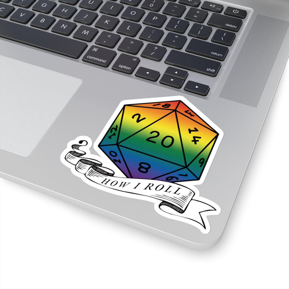 Rainbow Flag PRIDE D20 |This is How I Roll Sticker