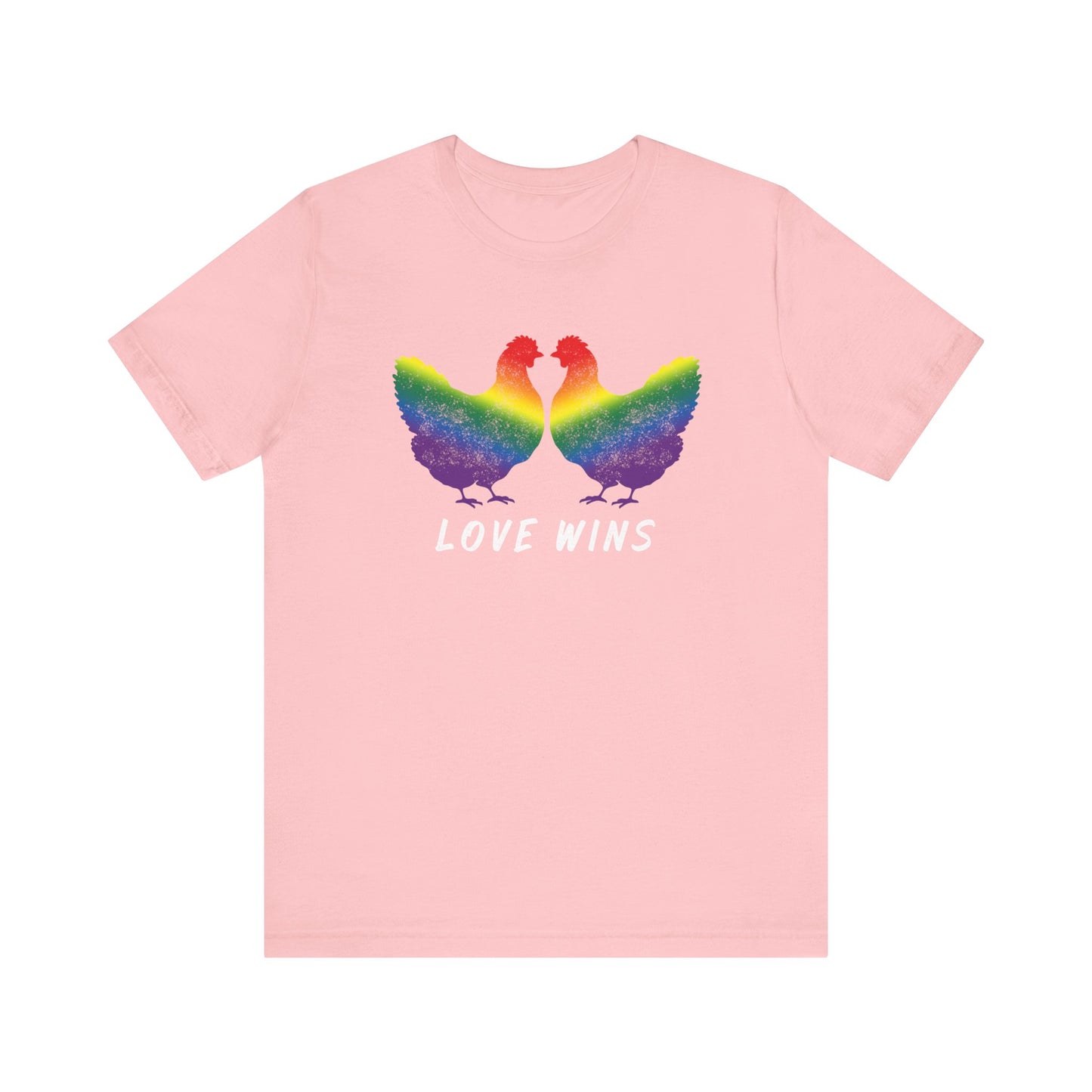 GAY Chicken | Pride Hens| Pride Flag Unisex Jersey Short Sleeve Tee