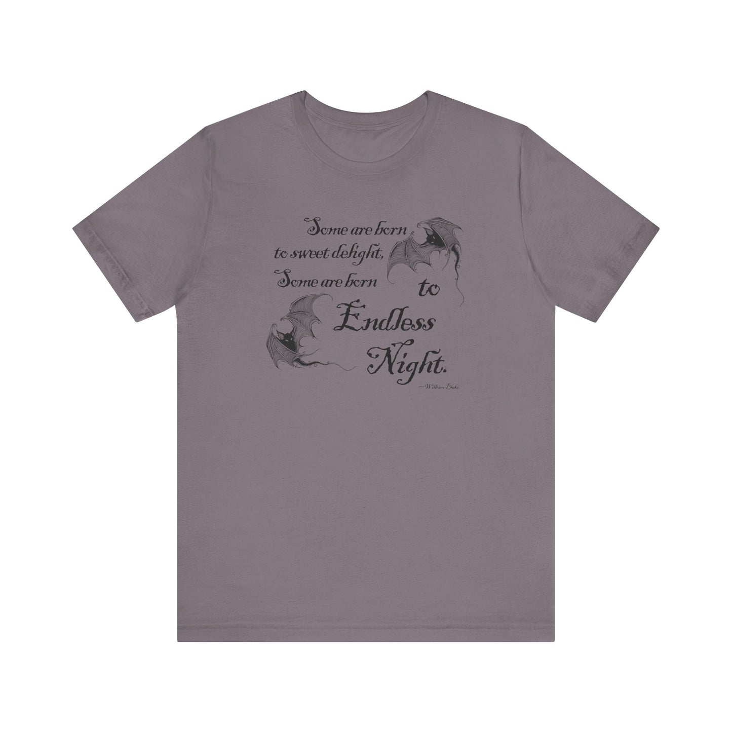 Gothic Bat T-Shirt, Dark Academia Literary Tee for Poetry Lovers, Halloween Gift, Unisex Jersey Short Sleeve Tee